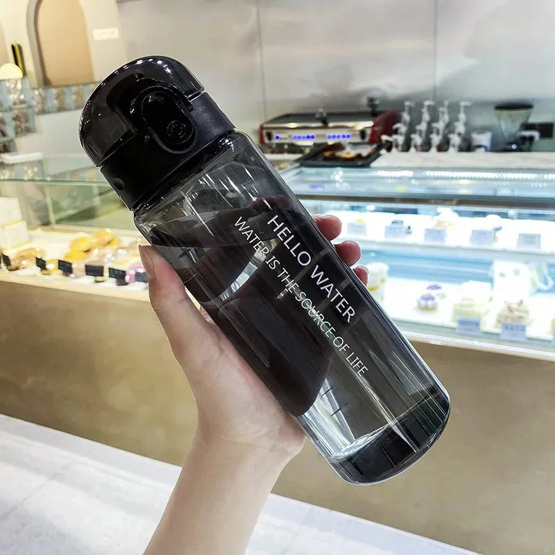 “Hello Water” Sports Bottle with Safety Cap and Handle — 780ml