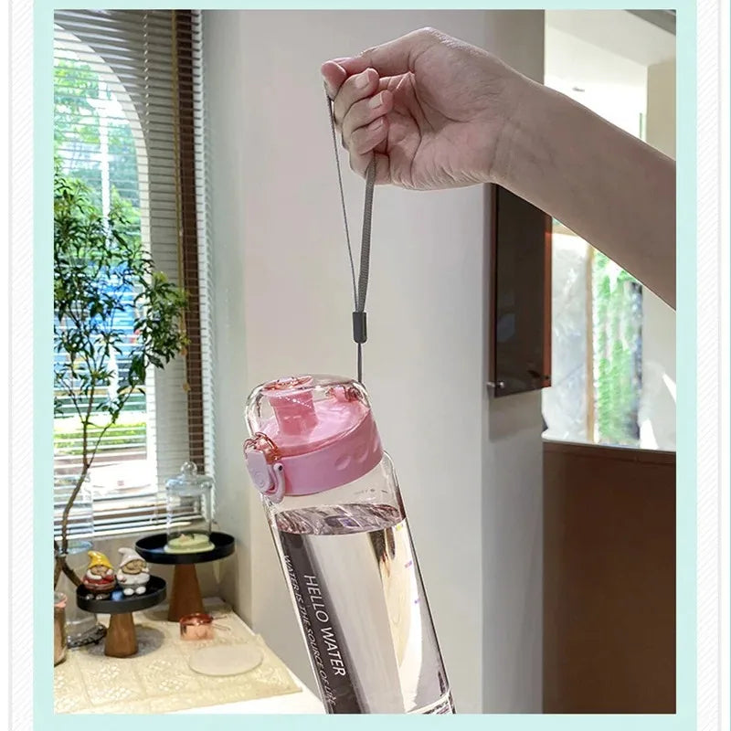 “Hello Water” Sports Bottle with Safety Cap and Handle — 780ml