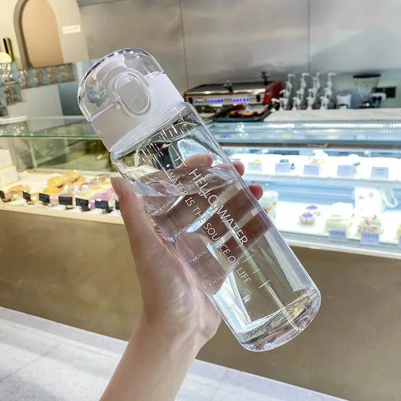 “Hello Water” Sports Bottle with Safety Cap and Handle — 780ml