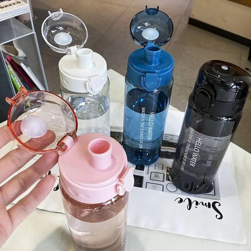 “Hello Water” Sports Bottle with Safety Cap and Handle — 780ml