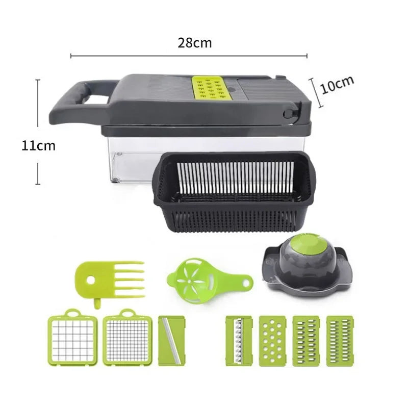 16-in-1 Vegetable Chopper | Multifunctional Food Cutter with Container